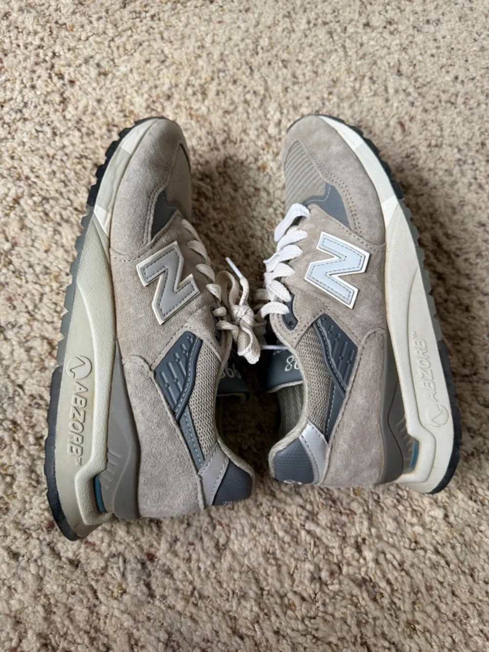 Classic Grey New Balance Sneakers, Made in USA 998 Core, Women’s 8 (Men’s 6.5)